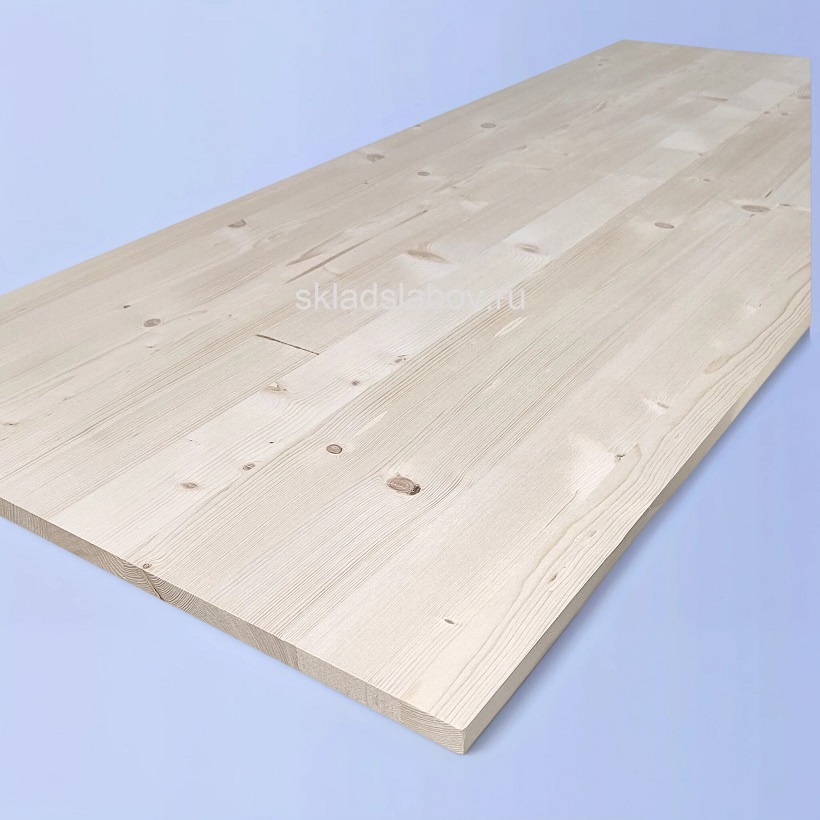 Мебельный щит из ели с сучками, категория АБ цельная ламель 18×400×2500мм Мебельный щит из ели с сучками, категория АБ цельная ламель 18×400×2500мм